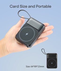 Powerbank 10 000mAh med trådlös laddning 15 W