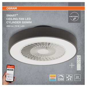 Osram smart+ takvifte med lys, 55 cm, grå