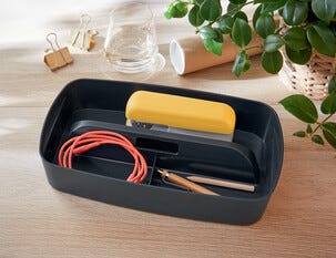 Leitz MyBox Cosy förvaringslåda med handtag, 3 fack