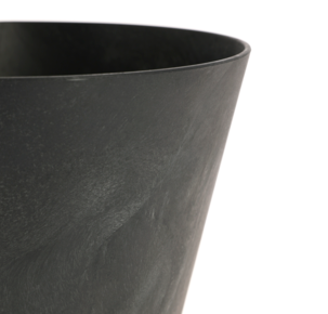 Blomkruka med betongeffekt svart, 23 cm 