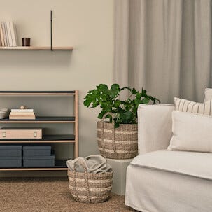 Förvaringskorg av sjögräs, 2-pack