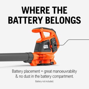 Husqvarna 120iBV batteridriven lövblås med sugfunktion 36 V