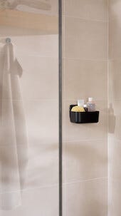 Tesa Lavaa duschkorg självhäftande, svart