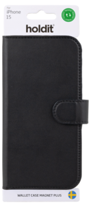 Plånboksfodral Wallet Case Magnet Plus för iPhone 15, Holdit