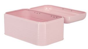 Brödbox liten, rosa/guld