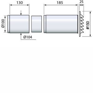 Fresh ytterväggkit YVG 100, tillbehör till fläktar
