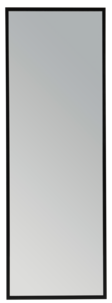Svart spegel med träram, för vägg, avlång, 120x40 cm