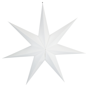 Northlight adventsstjärna slät, papper, vit