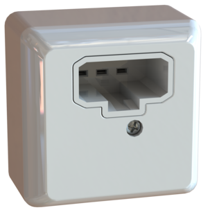 DCL-strømuttak for lampe i vegg, utenpåliggende