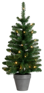 Liten julgran med LED-belysning, 90 cm