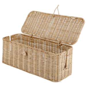 Kabelgömma rotting, kabellåda för kablar och grenuttag