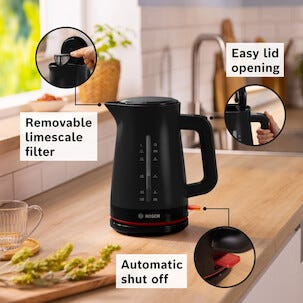 Bosch MyMoment vattenkokare 1.7 l, svart, TWK3M123