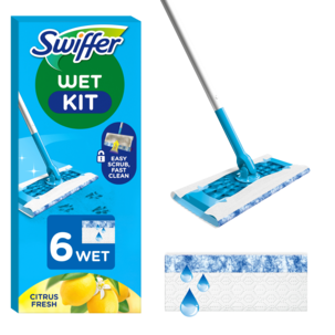 Swiffer Wet Startkit mopp med 6 våta dukar
