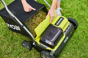 Ryobi vertikalskjærer 18SFX35 One+ 18 V, batteridrevet