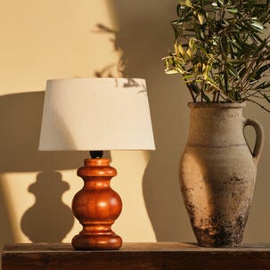 Thora bordslampa trä, 32,5 cm, Northlight