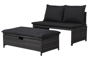 Utemöbler, soffa med bord