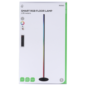 Deltaco Smart Home gulvlampe RGBIC 18 W, dimbar, wifi