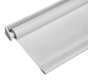 Mörkläggande rullgardin, skruvfri med kulkedja, vit