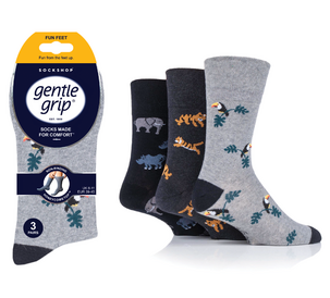 SockShop Gentle Grip Miesten sukat, 39–45, 3 paria