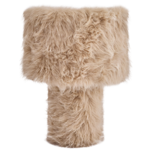 Nortlight Bonnie fluffig bordslampa, beige, 38 cm