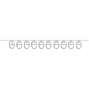 Glid till gardinskena Alex, vit, 10-pack