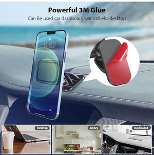 Magnetisk mobilholder for dashbord, bil