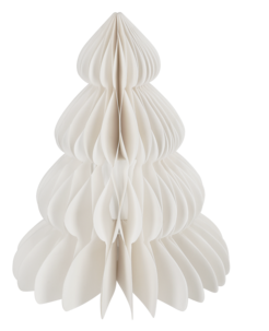 Juletre, pynt i hvitt papir, 35 cm