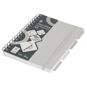 Ämnesblock ljusgrå 4 avdelare, FSC-märkt