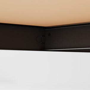 Hörnhylla metall för garage eller förråd, 5 hyllplan