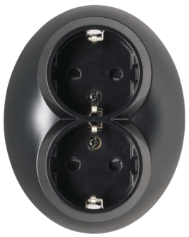 Schneider Renova2-vägs infällt vägguttag 