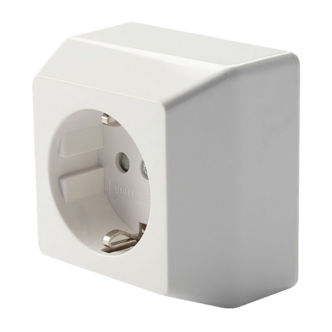 Cotceh 1-veis utenpåliggende stikkontakt, jordet