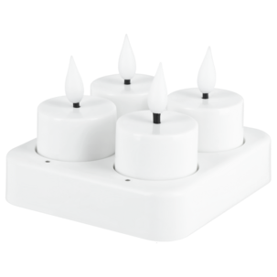 Värmeljus LED uppladdningsbara 4-pack Northlight