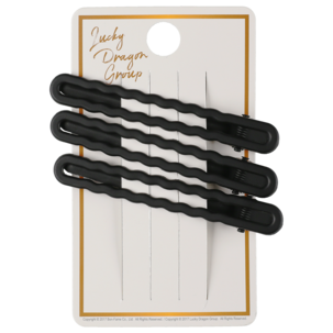 Hårklämma svart, 8 cm, 3-pack