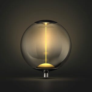 Smokey LED-globlampa E27 12 W dimbar magnetiskt filament, 28 cm