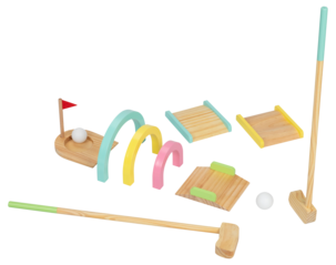 Lasten golfsetti puuta, yli 3-vuotiaille