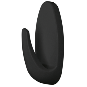 Tesa självhäftande krok oval 1 kg, small, svart, 3-p
