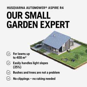 Husqvarna Automower Aspire R4 med tillbehör, 400 m2