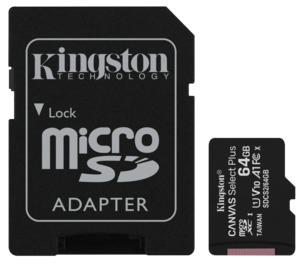 MicroSDHC/-SDXC minneskort Klass 10, Kingston Canvas Select Plus SDCS2