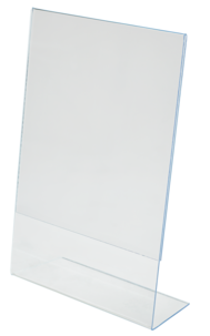 Skiltstativ for bord, vinklet