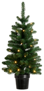 Liten julgran med LED-belysning, 90 cm