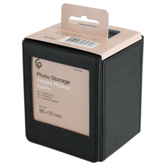 Valokuvalaatikko pikakameran valokuville, neliö