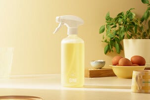 Sini kjøkkenrengjøring sprayflaske og 2 tabs, startsett