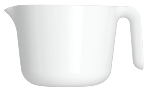 Liten vispskål i plast, vit, 0,8 liter