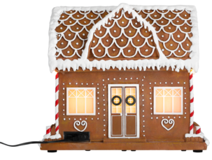 Pepperkakehus, juleby med LED-belysning