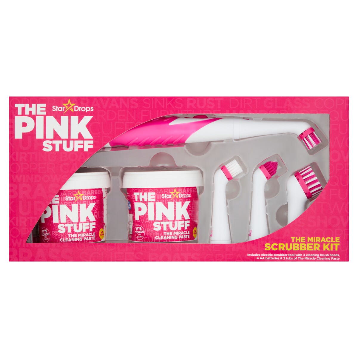 The Pink Stuff Miracle Scrubber Kit, 1 x borste, 2 x paste Clas Ohlson