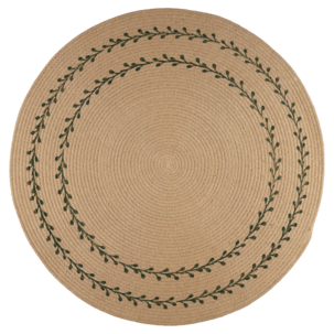 Julgransmatta i jute vändbar, grön eller röd, 90 cm