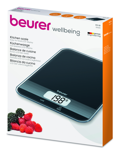 Beurer KS 19 Digitaalinen keittiövaaka, jossa lasilevy, jopa 5 kg