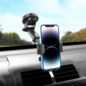 Puhelinteline autoon, puristuskiinnike, imukuppi