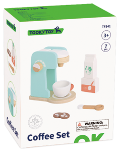 Lekekaffetrakter i tre, fra 3 år