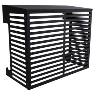 Varmepumpebeskytter svart utendørs, 100 x 80 x 50 cm